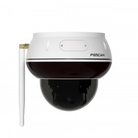 Foscam D8T 4K 8 MP WLAN Dome Überwachungskamera mit motorisierter PT-Funktion, KI-Personen- und Fahrzeugerkennung, IK10 Vandalismusschutz, WiFi 6, (weiß)