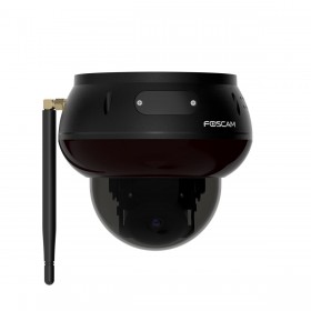 Foscam D8T 4K 8 MP WLAN Dome Überwachungskamera mit motorisierter PT-Funktion, KI-Personen- und Fahrzeugerkennung, IK10 Vandalismusschutz, WiFi 6, (schwarz)
