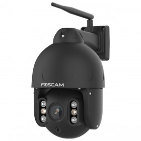 FOSCAM SD8P hochauflösende 8-MP Dualband-WLAN PTZ Dome Überwachungskamera mit 4-fach optischem Zoom (schwarz)