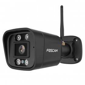 FOSCAM V8P 4K 8 MP Dual-Band WLAN Überwachungskamera mit integriertem Scheinwerfer und einer Alarmsirene (schwarz)