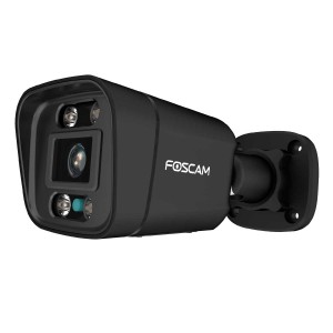 Foscam V8EP 8 MP POE-Überwachungskamera mit integriertem Scheinwerfer und einer Alarmsirene (schwarz)