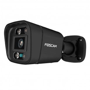 Foscam V5EP 5 MP POE-Überwachungskamera mit integriertem Scheinwerfer und einer Alarmsirene (schwarz)