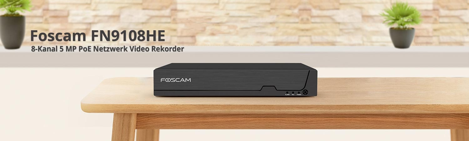 Foscam FN9108HE 8-Kanal 5 MP PoE Netzwerk Video Rekorder