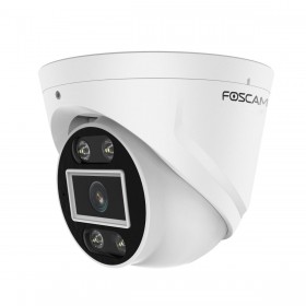 Foscam T8EP 8 MP POE-Überwachungskamera mit integriertem Scheinwerfer und einer Alarmsirene (weiß)