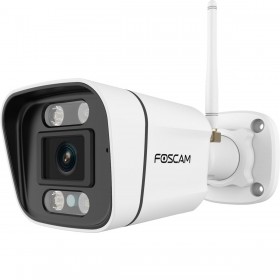 Foscam V5P 5 MP Dual-Band WLAN Überwachungskamera mit integriertem Scheinwerfer und einer Alarmsirene (weiß)