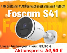 Foscam S41 4 MP Dualband-WLAN Überwachungskamera mit Flutlicht